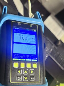 Fiber Tester Kit - Test in progress